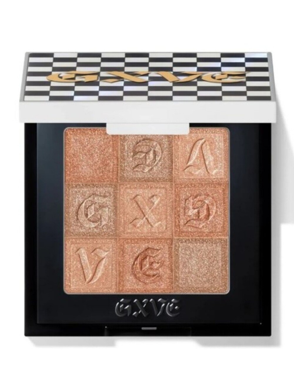 GXVE Check My Glow in Homegrown Glow - Shimmer Highlighter Palette Warm Gold NIB